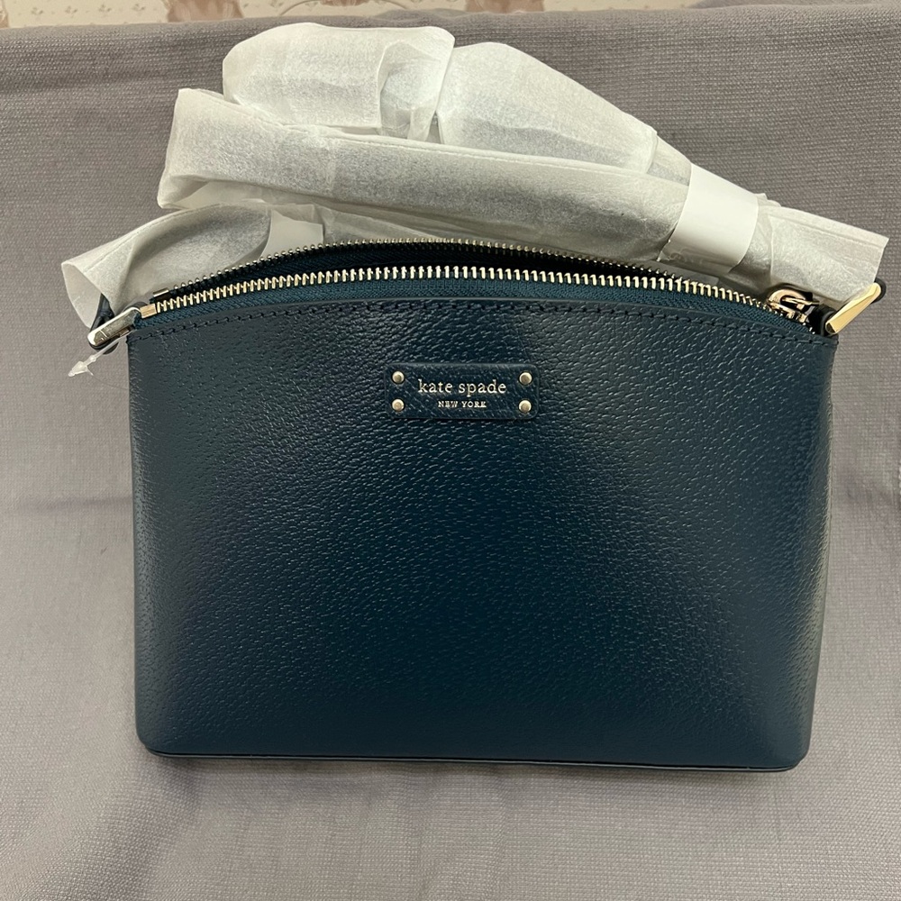 Kate Spade Jeanne Leather Crossbody Bag PETROL BLUE NWT
